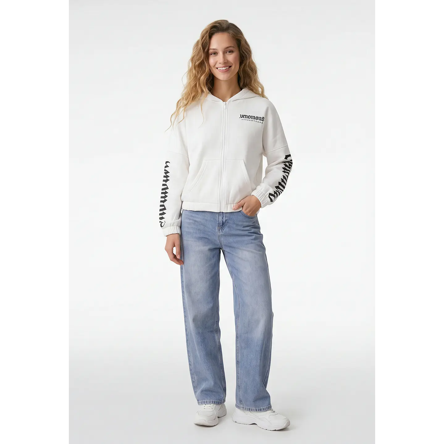 Polerón Crop Mujer Crudo 4