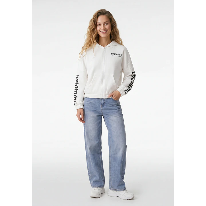 Polerón Crop Mujer Crudo 4