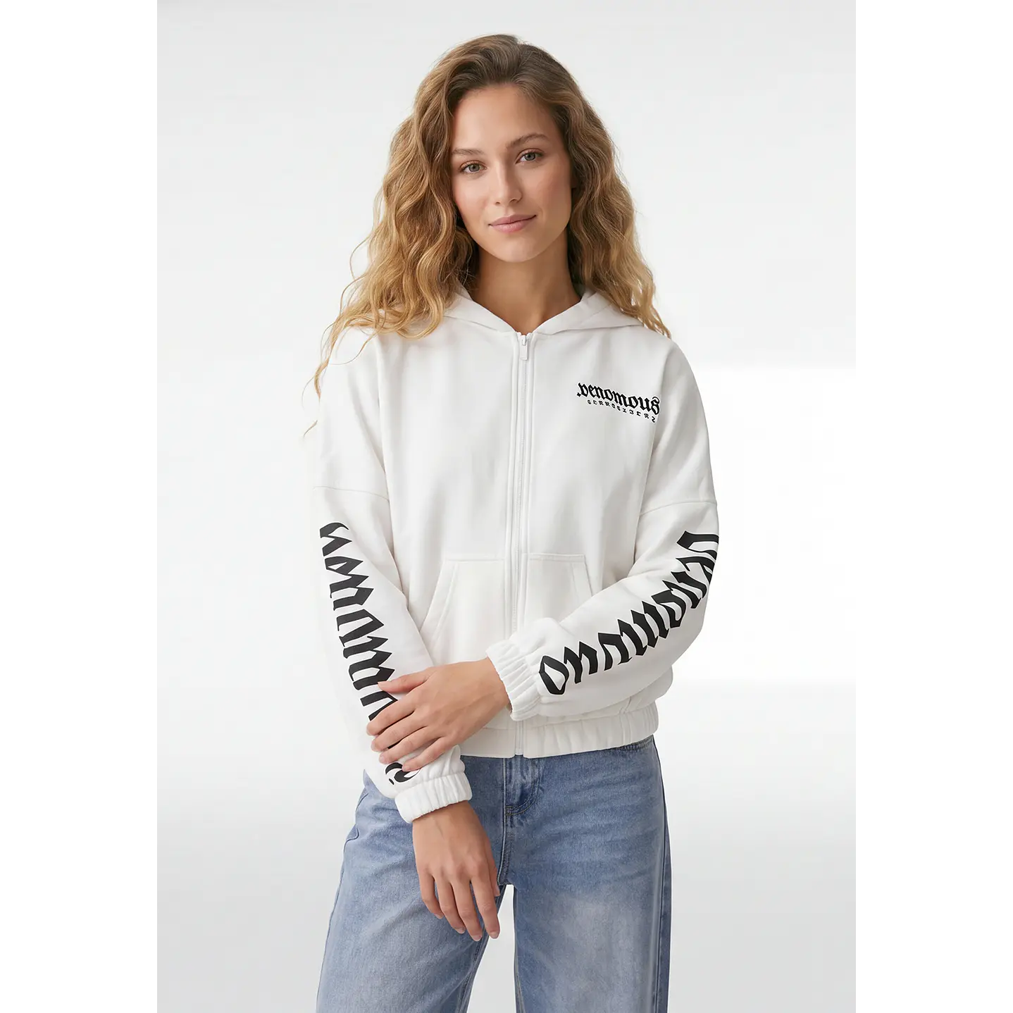 Polerón Crop Mujer Crudo 1