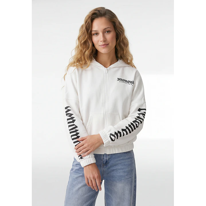Polerón Crop Mujer Crudo 1