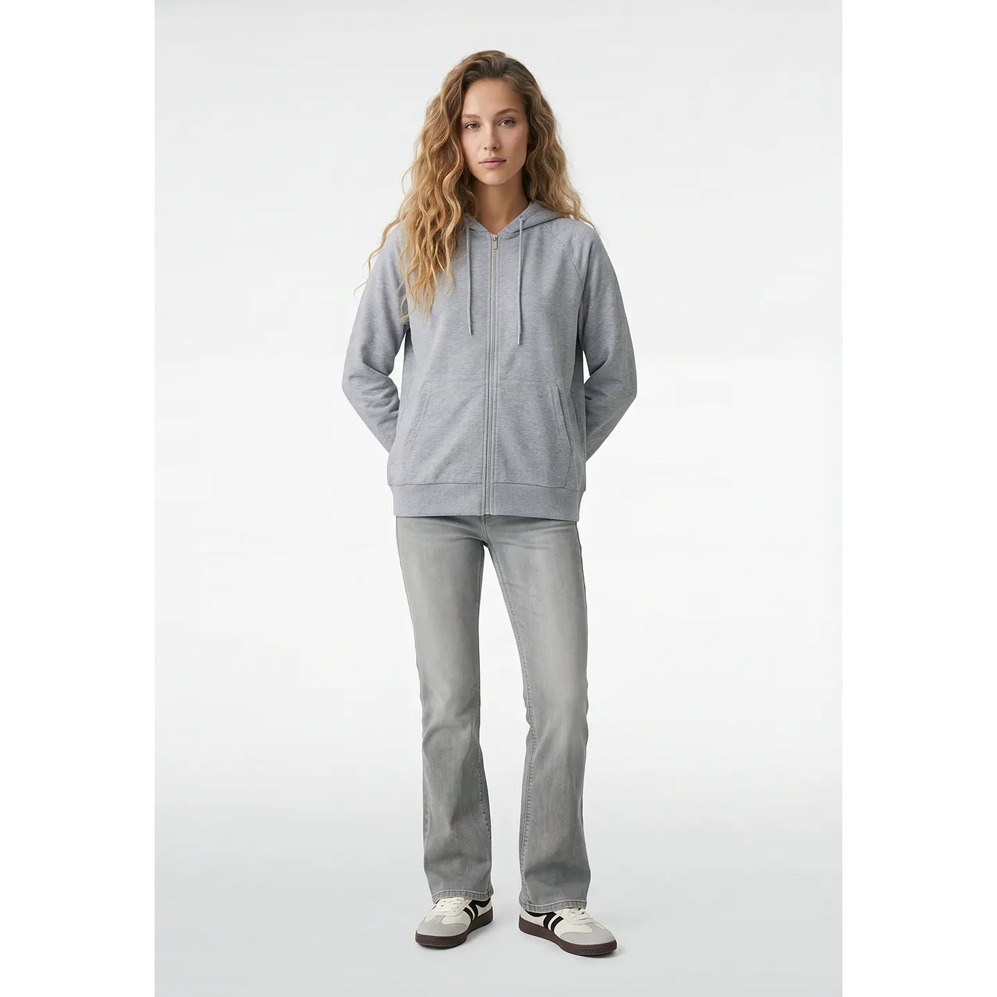 Polerón Liso Mujer Gris 4