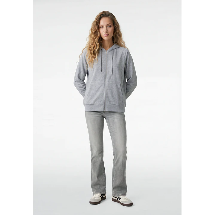 Polerón Liso Mujer Gris 4