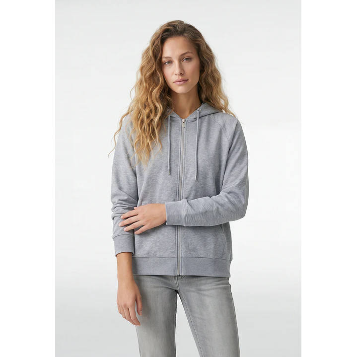 Polerón Liso Mujer Gris 1