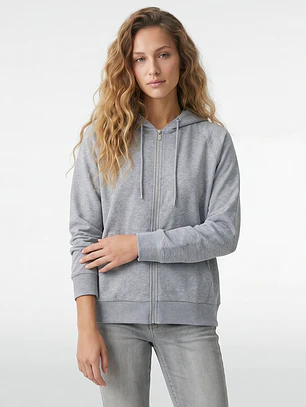 Polerón Liso Mujer Gris