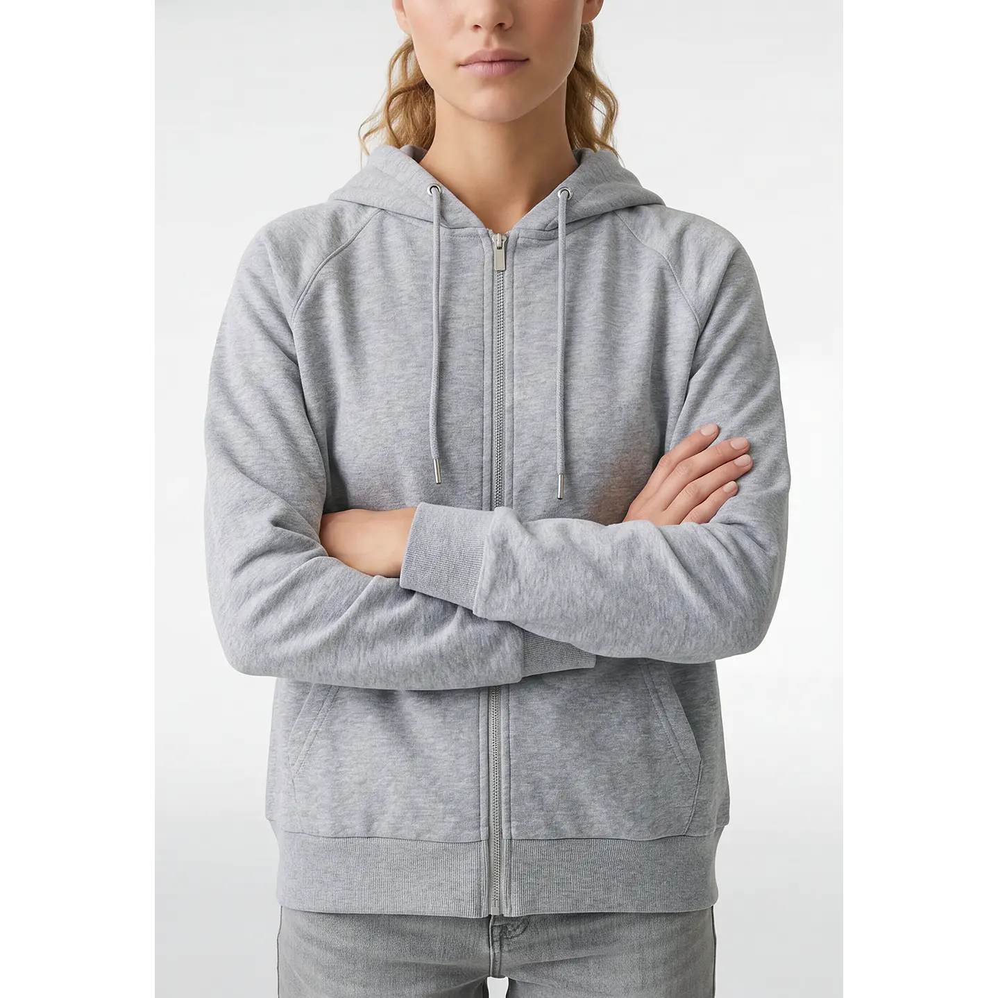Polerón Liso Mujer Gris 2