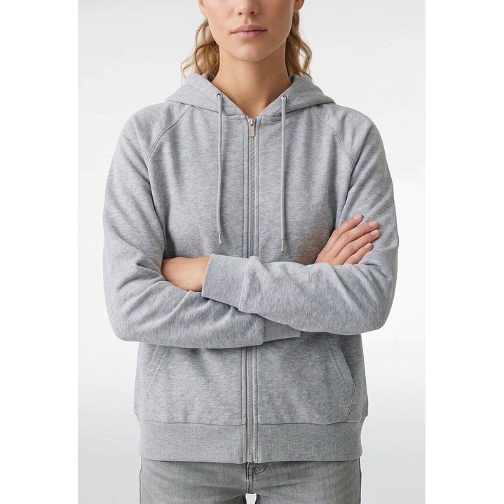 Polerón Liso Mujer Gris 2