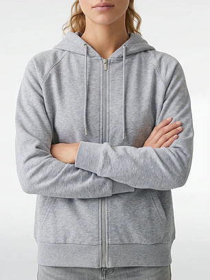 Polerón Liso Mujer Gris