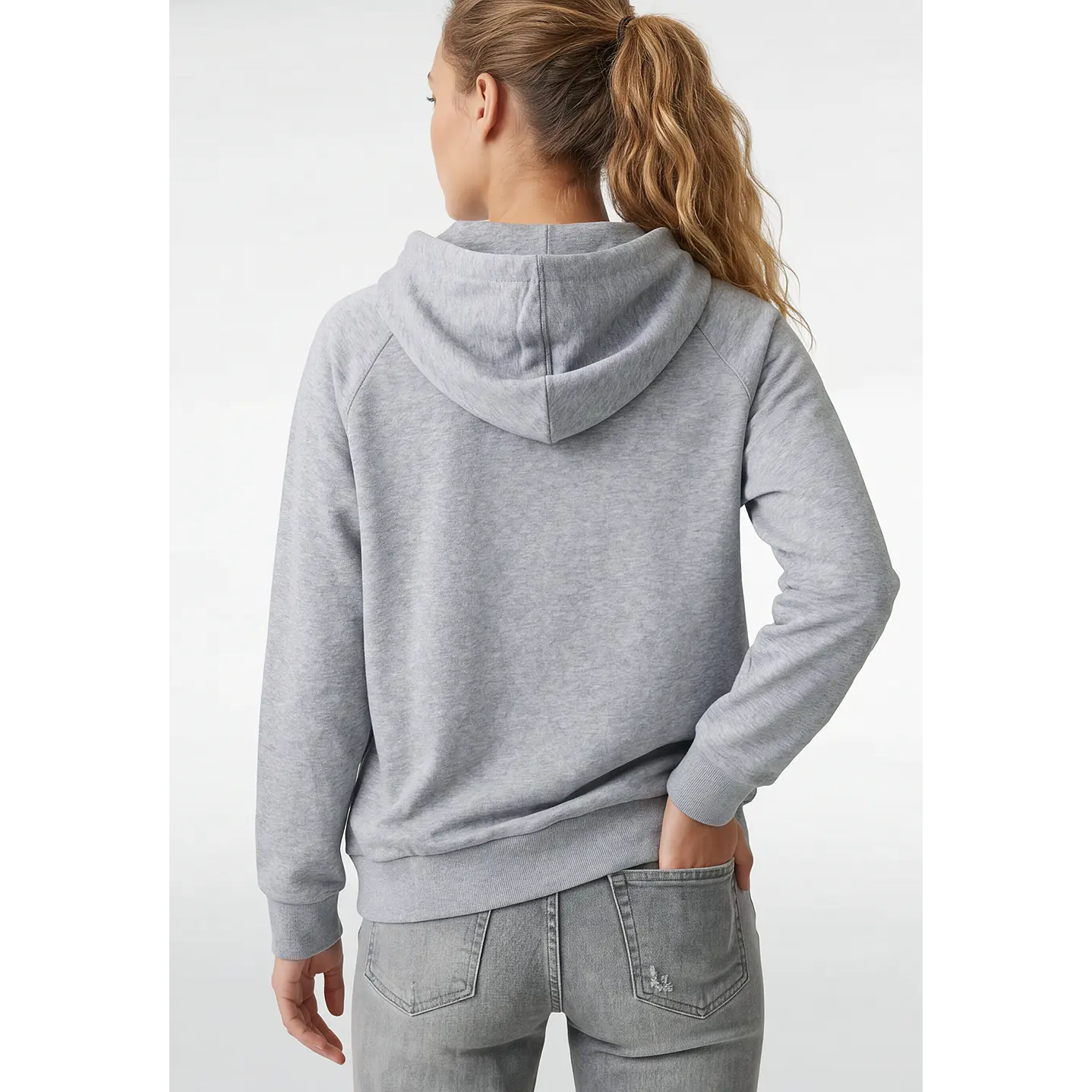 Polerón Liso Mujer Gris 3