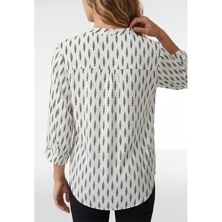 Blusa Chic Mujer Manga 3/4 Crudo 3