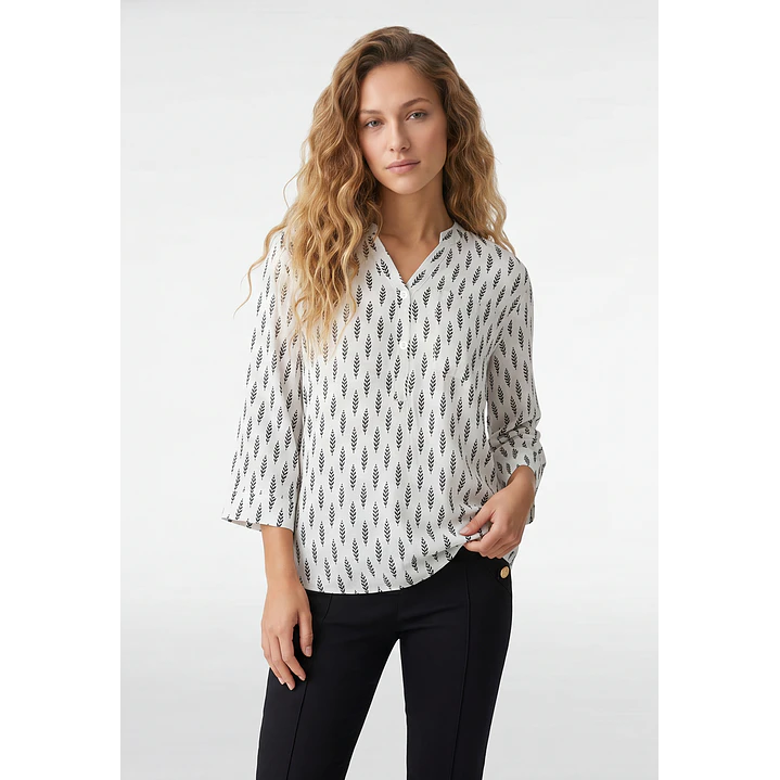 Blusa Chic Mujer Manga 3/4 Crudo 1