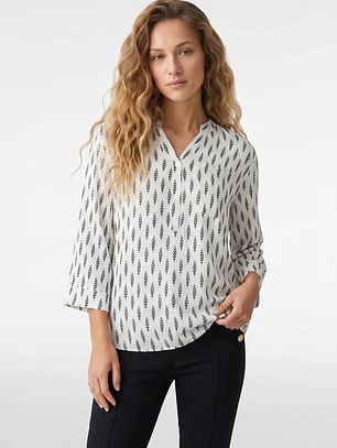 Blusa Chic Mujer Manga 3/4 Crudo