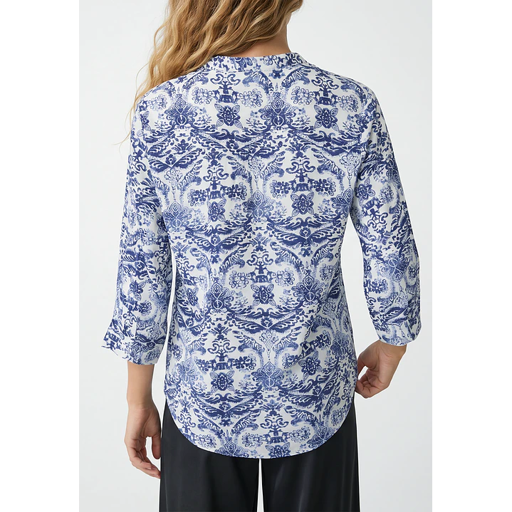 Blusa Chic Mujer Manga 3/4 Blanco 3