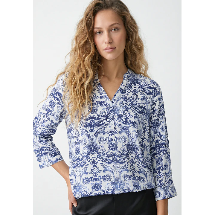 Blusa Chic Mujer Manga 3/4 Blanco 2