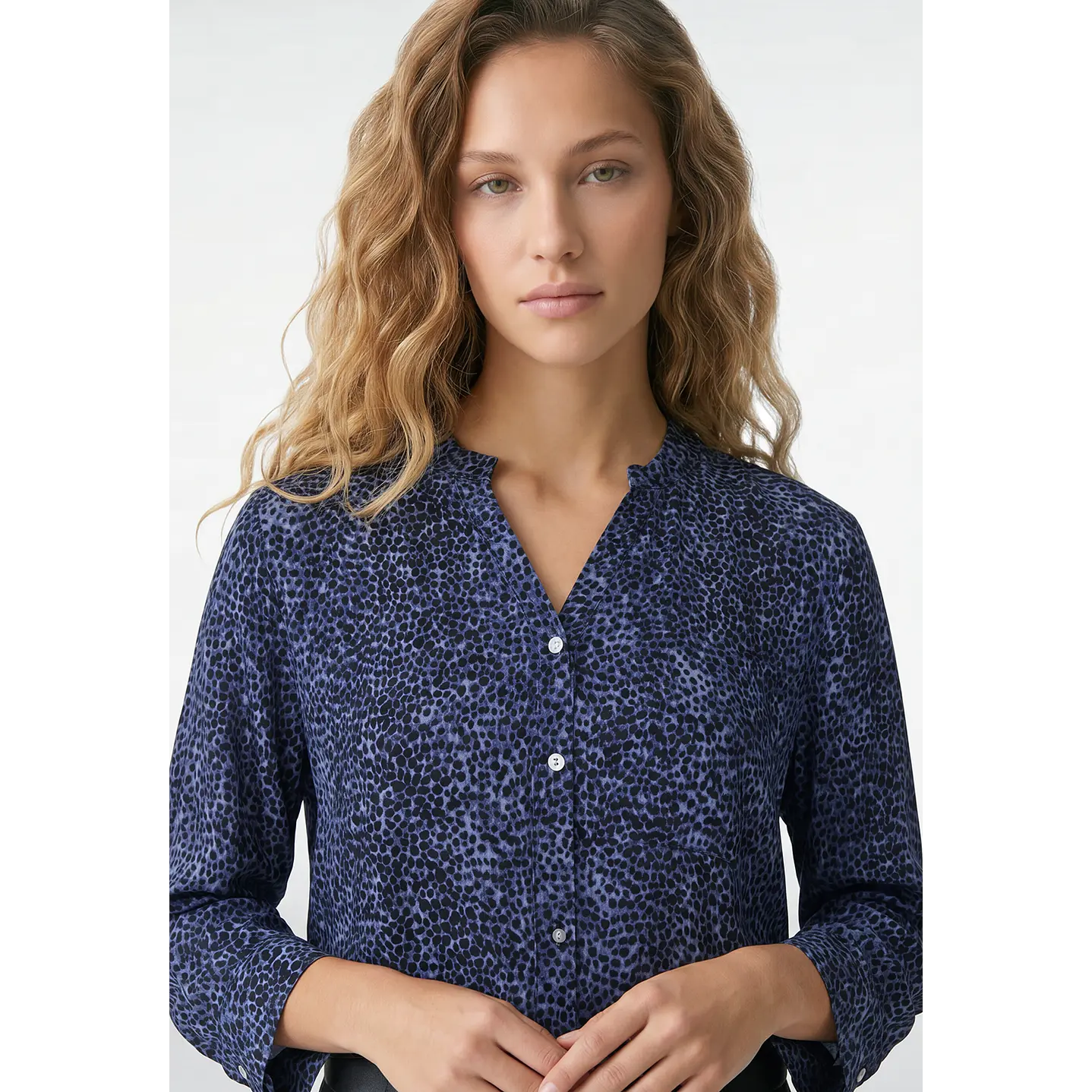 Blusa Chic Mujer Manga 3/4 Azul 3