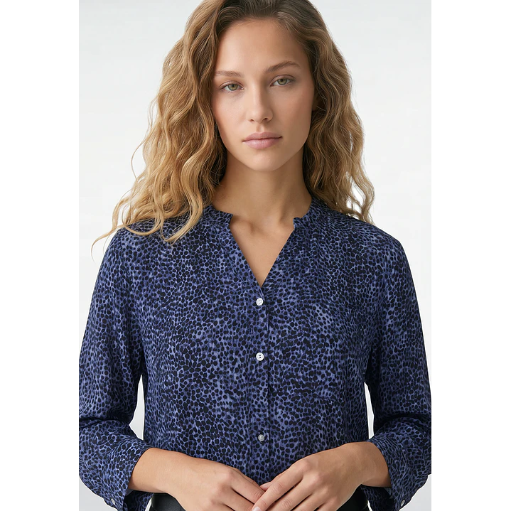 Blusa Chic Mujer Manga 3/4 Azul 3