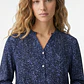 Blusa Chic Mujer Manga 3/4 Azul - Miniatura 3