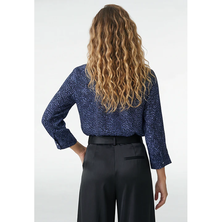 Blusa Chic Mujer Manga 3/4 Azul 2