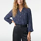 Blusa Chic Mujer Manga 3/4 Azul - Miniatura 1