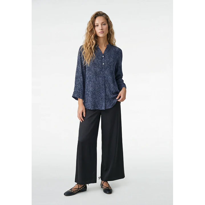 Blusa Chic Mujer Manga 3/4 Azul 4