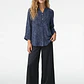 Blusa Chic Mujer Manga 3/4 Azul - Miniatura 4