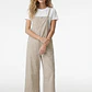 Jardinera Color Wide Leg Mujer Beige - Miniatura 1