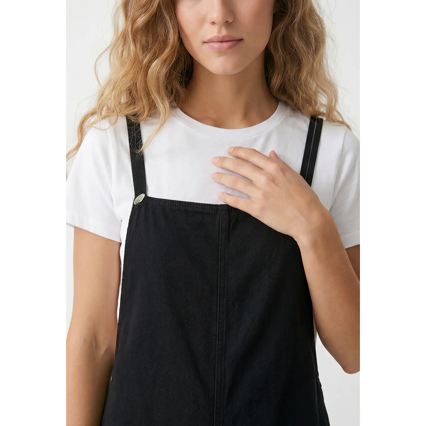Jardinera Color Wide Leg Mujer Negro 3
