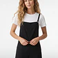 Jardinera Color Wide Leg Mujer Negro - Miniatura 2