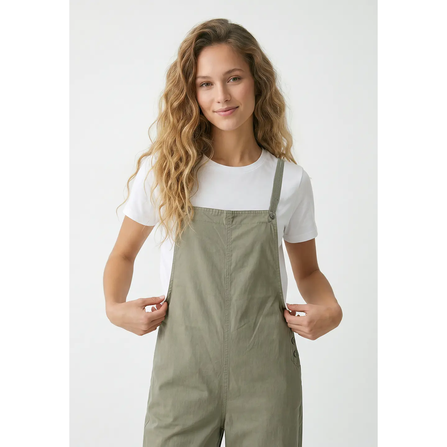 Jardinera Color Wide Leg Mujer Verde 2