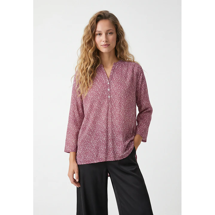 Blusa Chic Mujer Manga 3/4 Rosado 1