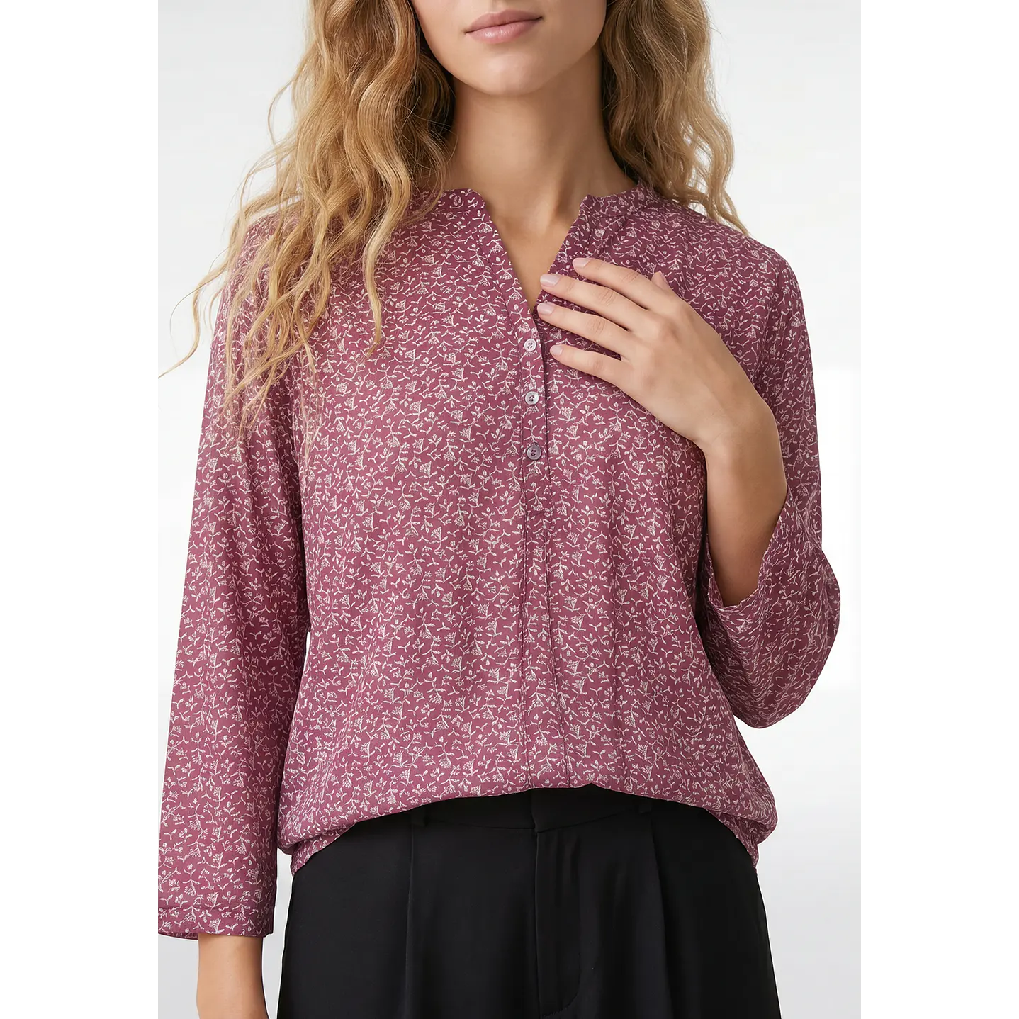 Blusa Chic Mujer Manga 3/4 Rosado 2