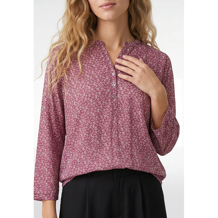 Blusa Chic Mujer Manga 3/4 Rosado 2