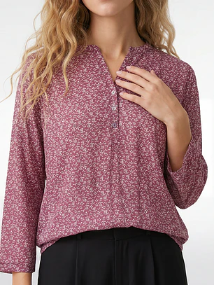 Blusa Chic Mujer Manga 3/4 Rosado