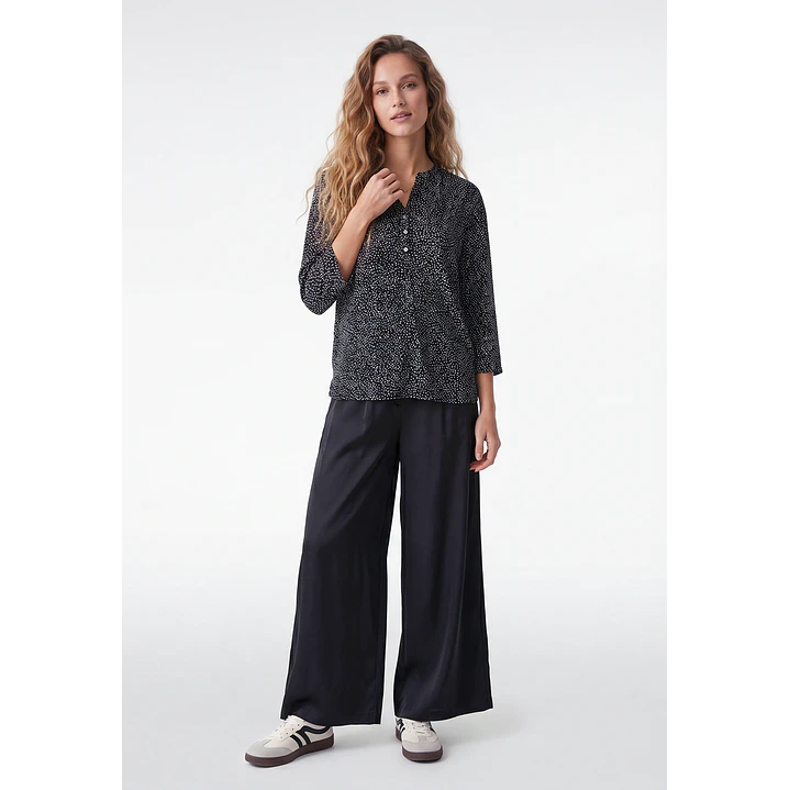 Blusa Chic Mujer Manga 3/4 Negro 4