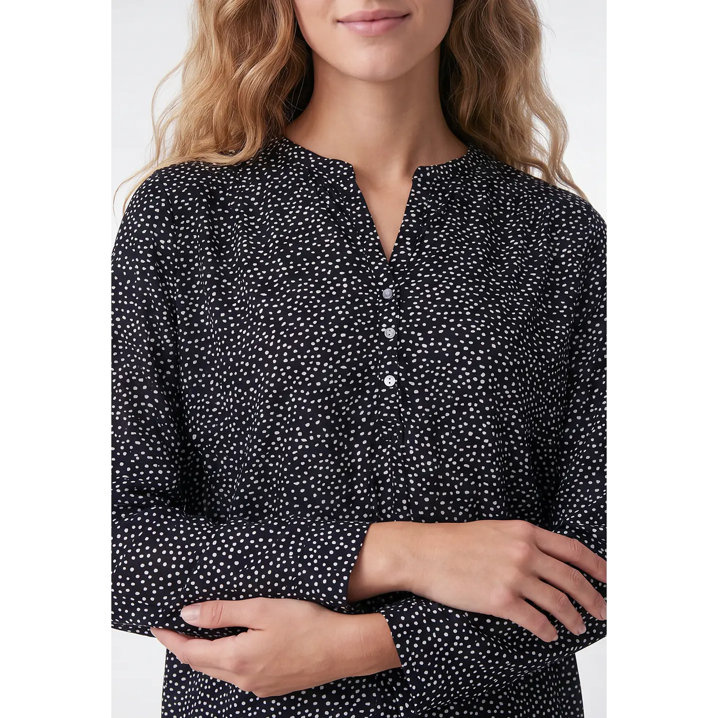 Blusa Chic Mujer Manga 3/4 Negro 2