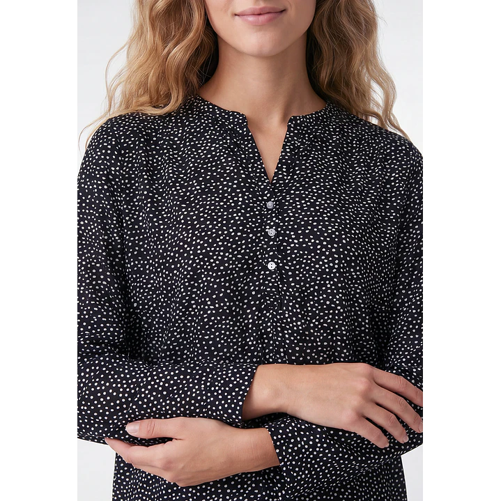 Blusa Chic Mujer Manga 3/4 Negro 2