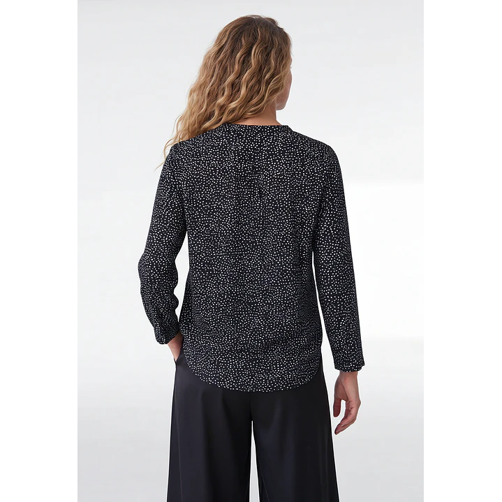 Blusa Chic Mujer Manga 3/4 Negro 3