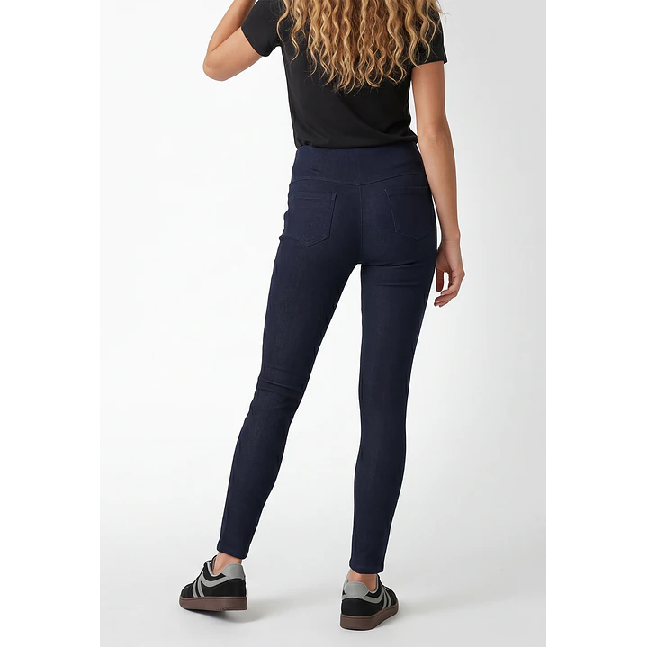 Calza Botones Mujer Azul 2