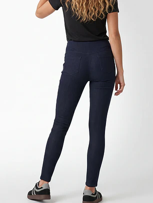 Calza Botones Mujer Azul
