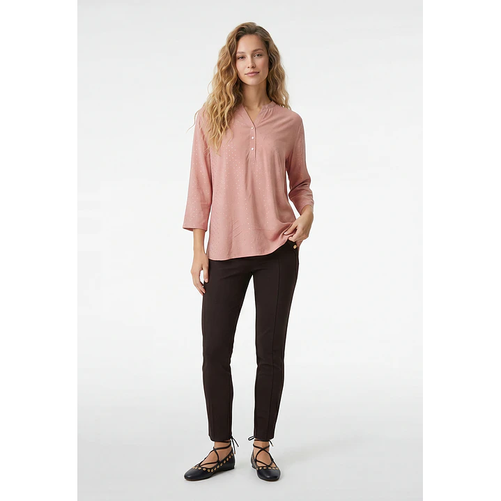 Blusa Strass Mujer Manga 3/4 Rosado 4