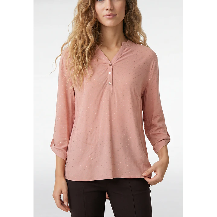 Blusa Strass Mujer Manga 3/4 Rosado 2