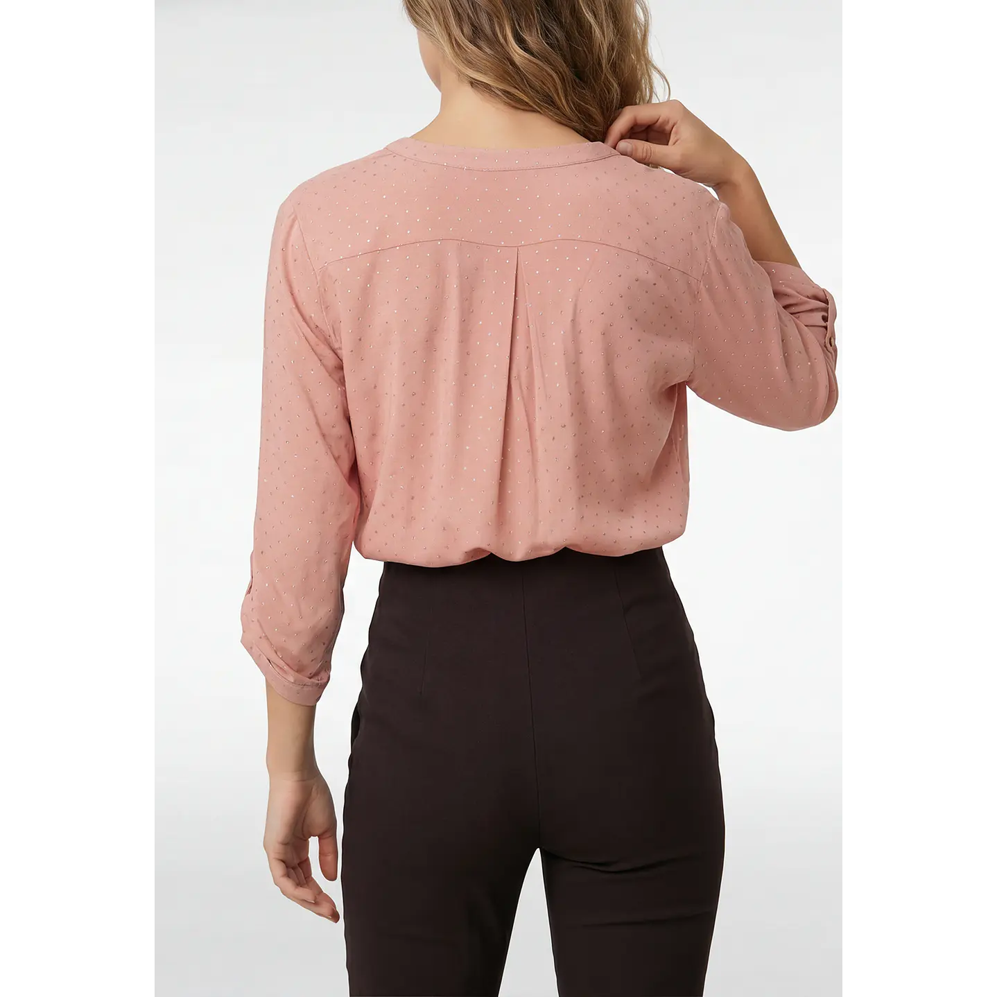 Blusa Strass Mujer Manga 3/4 Rosado 3