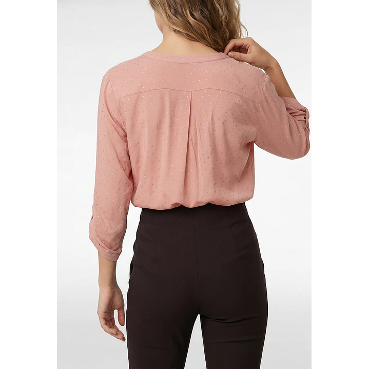 Blusa Strass Mujer Manga 3/4 Rosado 3