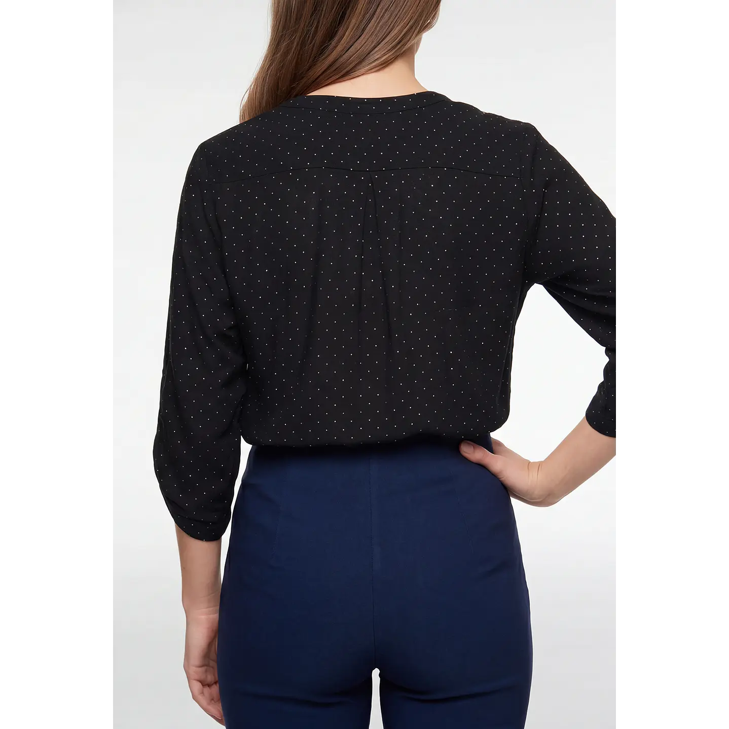 Blusa Strass Mujer Manga 3/4 Negro 3