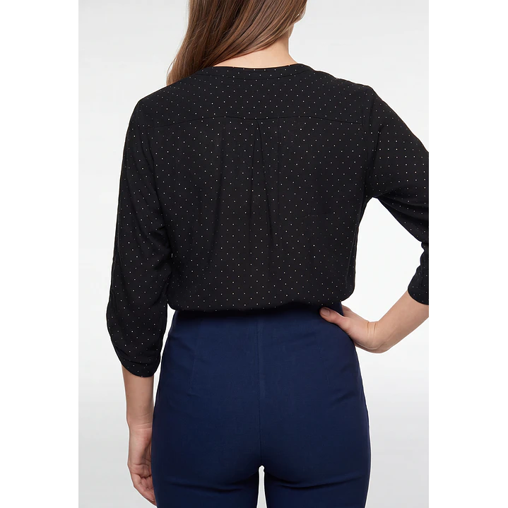 Blusa Strass Mujer Manga 3/4 Negro 3