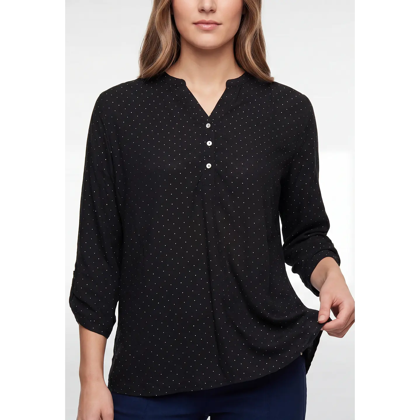 Blusa Strass Mujer Manga 3/4 Negro 2