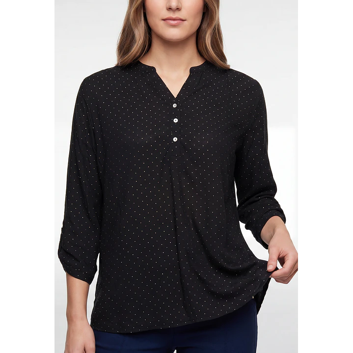Blusa Strass Mujer Manga 3/4 Negro 2