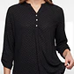 Blusa Strass Mujer Manga 3/4 Negro - Miniatura 2
