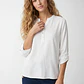 Blusa Strass Mujer Manga 3/4 Blanco - Miniatura 1