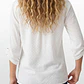 Blusa Strass Mujer Manga 3/4 Blanco - Miniatura 3