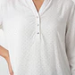 Blusa Strass Mujer Manga 3/4 Blanco - Miniatura 2